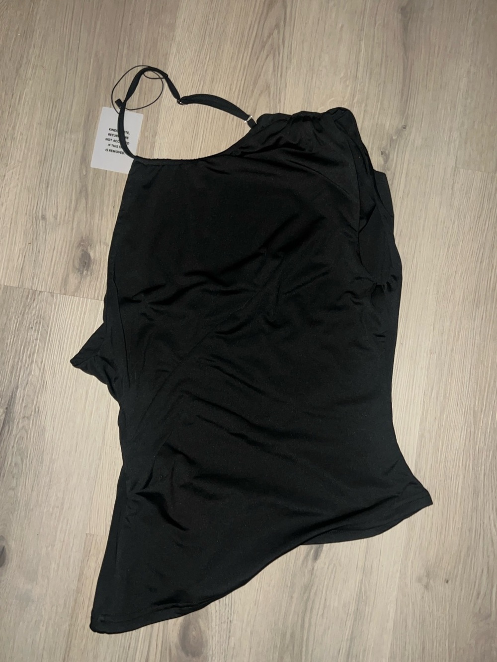 Superdown Aimee Top Black Size Medium NWT Ruched Corset Side Zip